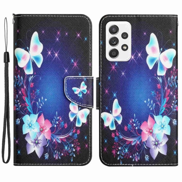 Wonderland Samsung Galaxy A53 5G Läppäkotelo - Perhonen Multicolor