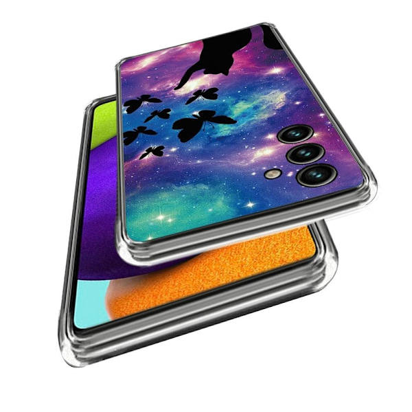 Deco Samsung Galaxy A54 Suojakotelo - Kissa And Butterflies Multicolor
