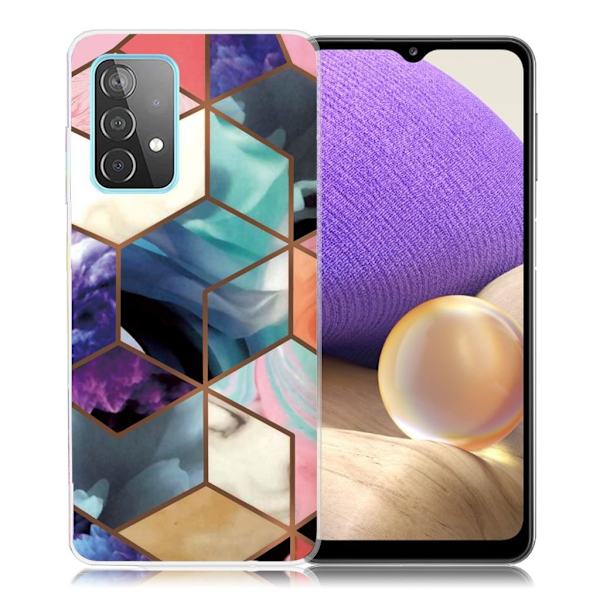 Marble Samsung Galaxy A32 5G Etui - Colorful Cube Tile Multicolor