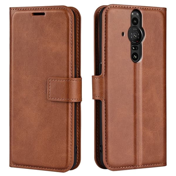 Læretui med Lommebok til Sony Xperia Pro-I - Lysebrun Brown