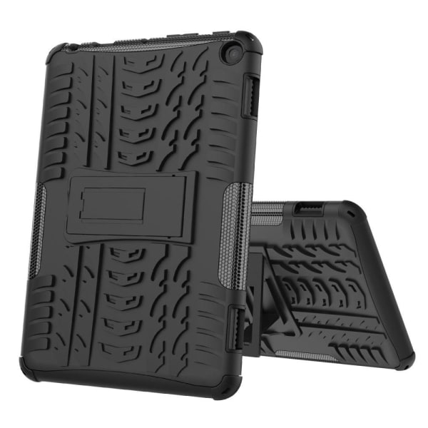 Tire pattern kickstand case for Amazon Fire 8 HD (2022) - Black Black