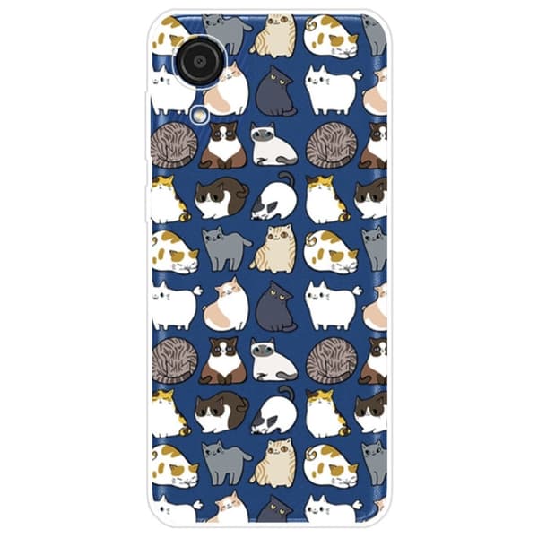 Deco Samsung Galaxy A03 Core Suojakotelo - Cats Stickers Multicolor