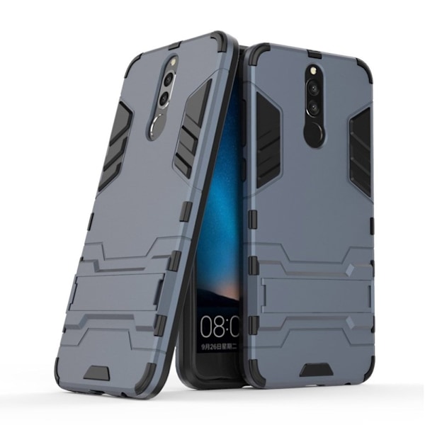 Huawei Mate 10 Lite plastikk/silikon cover - Grå med inside mønster Blue
