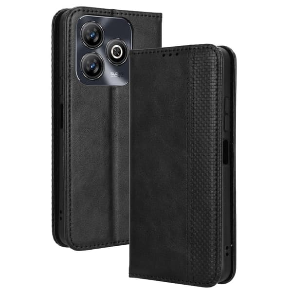 Bofink Vintage ZTE Blade A75 4G læderetui - Sort Black