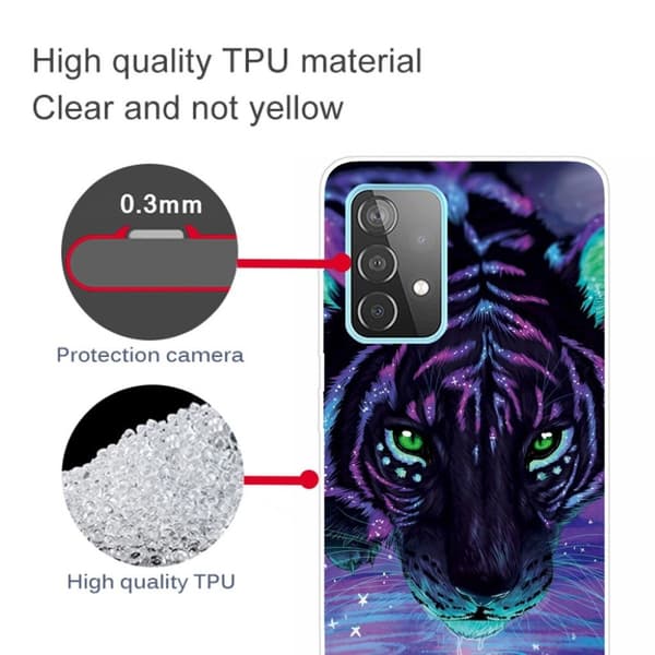Deco Samsung Galaxy A72 5G kotelot - Tiikeri Purple