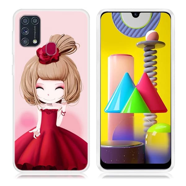 Deco Samsung Galaxy M31 skal - Röd Flicka Röd