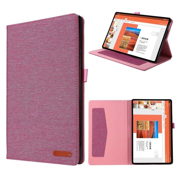 Lenovo Tab M10 FHD Plus cloth theme leather case - Pink Rosa
