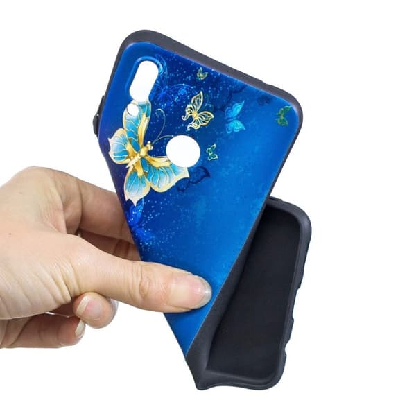 Butterfly läder Huawei P Smart Plus fodral - Flerfärgad multifärg