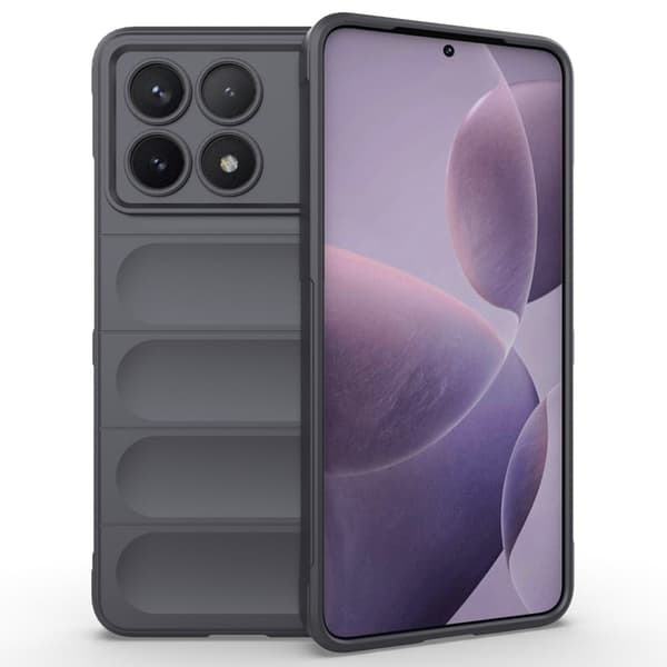 Mjukt greppformat Xiaomi Redmi K70 / Xiaomi Redmi K70 Pro skal - Mörkgrå Silvergrå