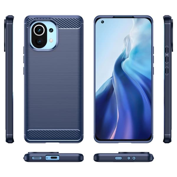 Carbon Flex Suojakotelo Xiaomi Mi 11 - Sininen Blue