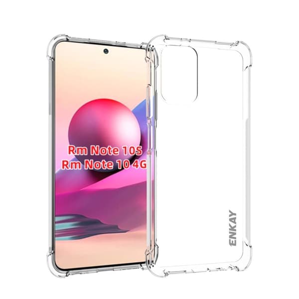 ENKAY klart fallsikkert etui for Xiaomi Poco M5s / Note 10 / 10S Transparent