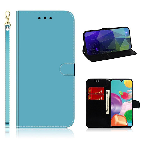 Mirror Samsung Galaxy A41 flip etui - Blå Blue