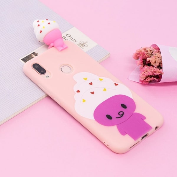 Huawei P20 Lite 3D Söpö Nukke Kuvio TPU Puhelin Kuori - Sarjakuvaeläin Multicolor