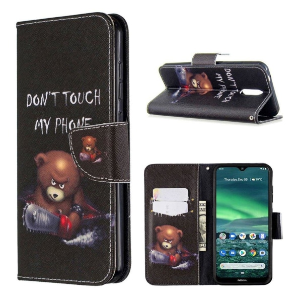 Wonderland Nokia 2.3 flip kotelot - Karhu ja Sen Varoitukset Black