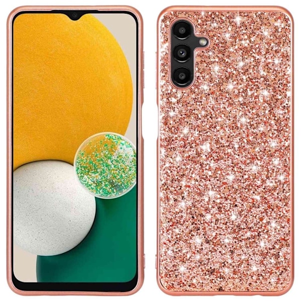 Glitter Samsung Galaxy A13 5G kotelot - Ruusukulta Pink