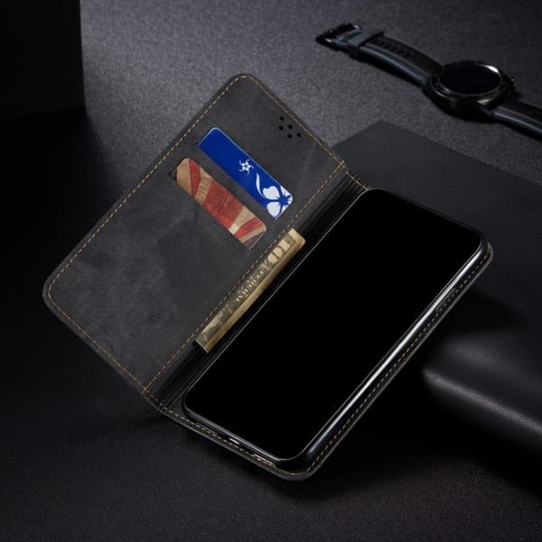 Jeans Samsung Galaxy M31 Etui - Sort Black