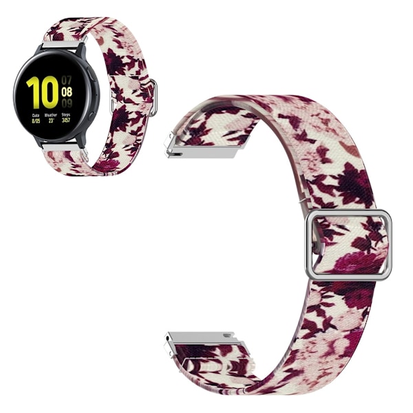 22mm nylon watch band for Huawei and Samsung watch - Peony multifärg