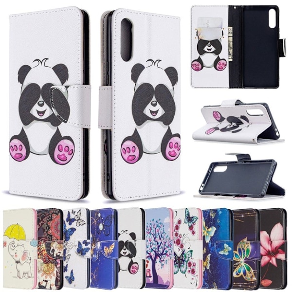 Wonderland Sony Xperia L4 kotelot - Sininen ja Kulta Perhoset Multicolor
