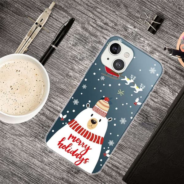 Joulu iPhone 14 tapauksessa - Jääkarhu White