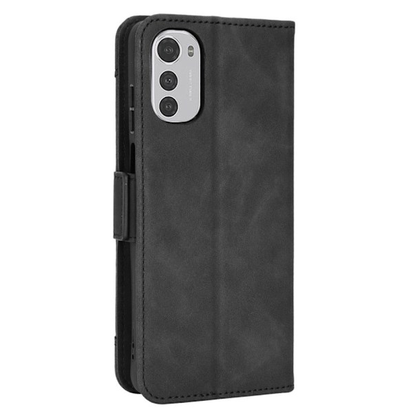 Moderne Motorola Moto E32s / Motorola Moto E32 læderetui med pung - Sort Black