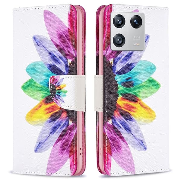 Wonderland Xiaomi 13 Flippetui - Solsikke Multicolor