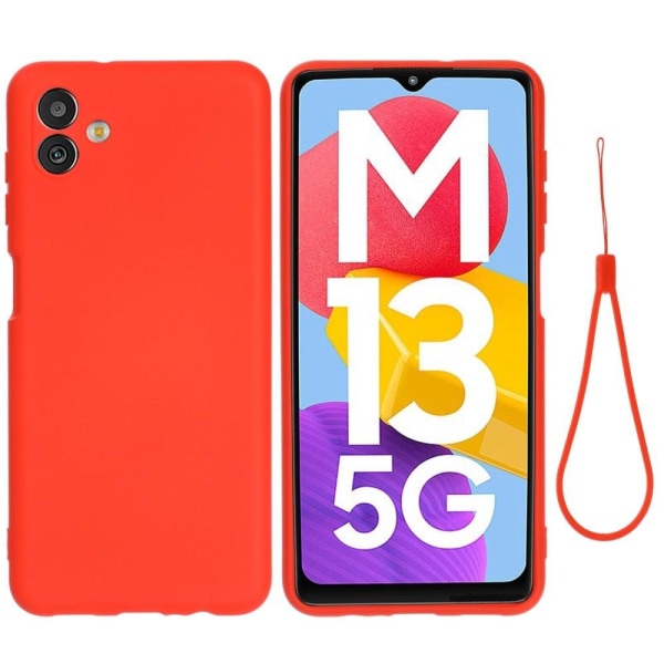 Matte Liquid silikone cover til Samsung Galaxy M13 5G - Rød Red