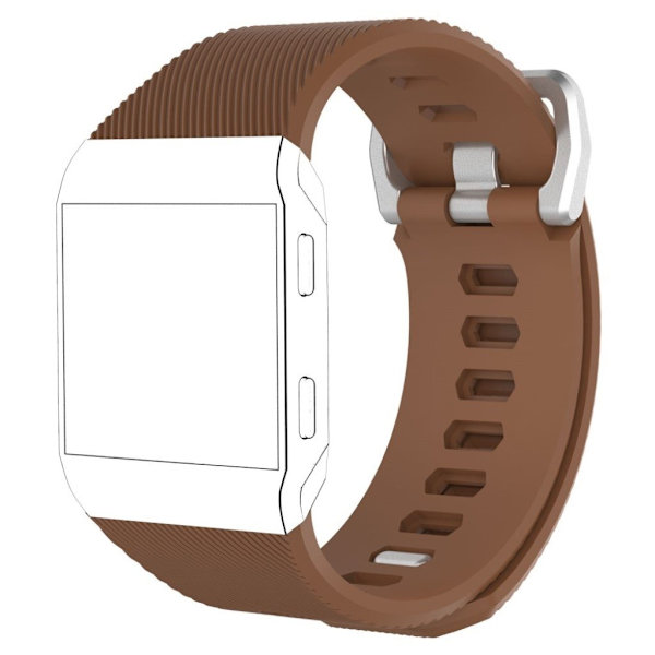 Fitbit Ionic silikoneurrem i vævet mønster - brun - størrelse S Brown