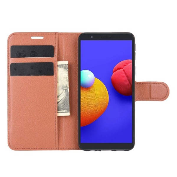 Classic Samsung Galaxy M01 Core flip kuoret - Ruskea Brown