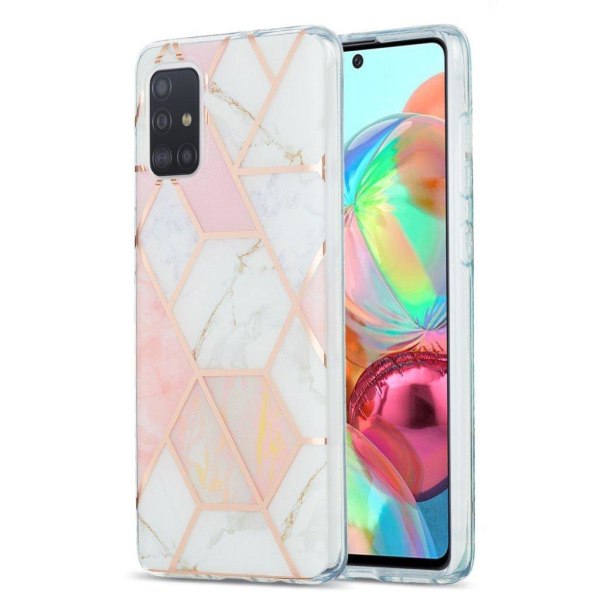 Marmormotiv Samsung Galaxy A71 skal - Rosa Rosa