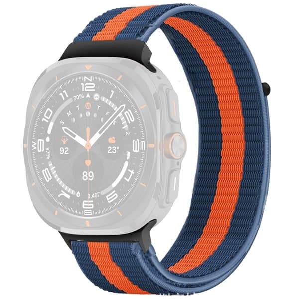 Galaxy Watch Ultra 47mm Nylon korvaava kellonauha Magic Tape Loop hihna - Tyyli L Orange