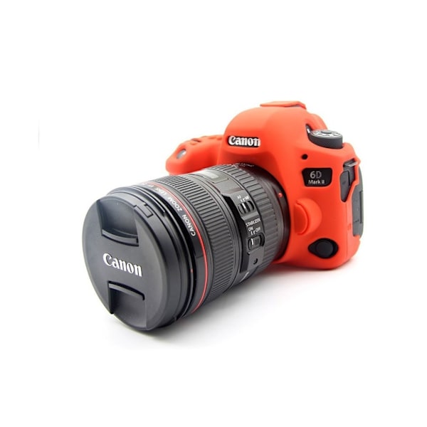 Canon EOS 6D beskyttelsesetui i blødt silikone - Rød Red