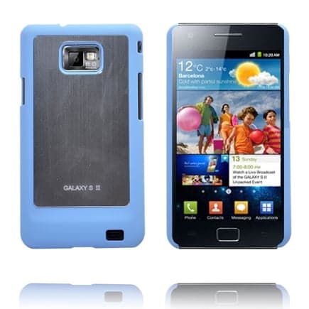 Galaxy S2 Alu Case (Lyseblå Kant) Samsung Galaxy S2 Cover Blue