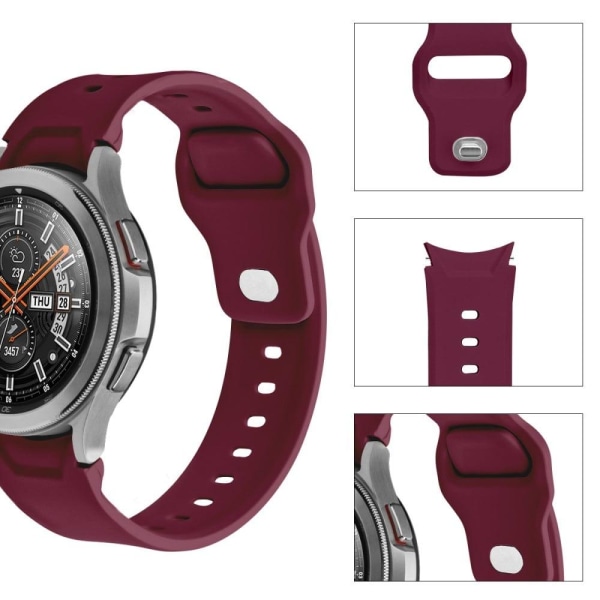 Samsung Galaxy Watch 4 Classic (46mm) / (42mm) silikoneurrem - Rødvin Red