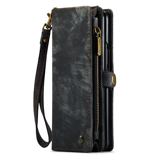 CaseMe Samsung Galaxy Z Fold4 Zipper Lompakko - Musta Black