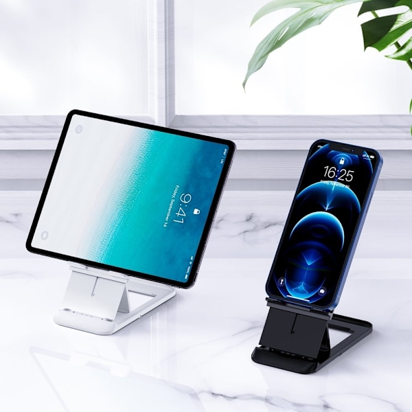 Universal fällbar telefonhållare - Vit Vit