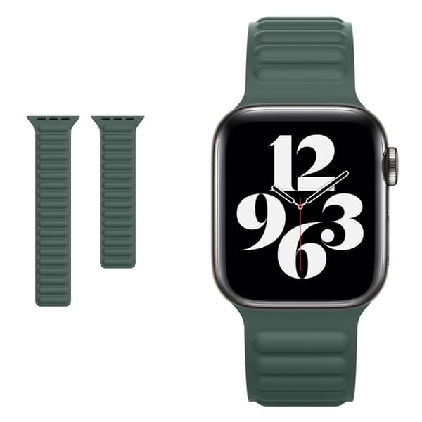 Apple Watch Series 6 / 5 44mm silikone magnetisk lock rem - grøn Green