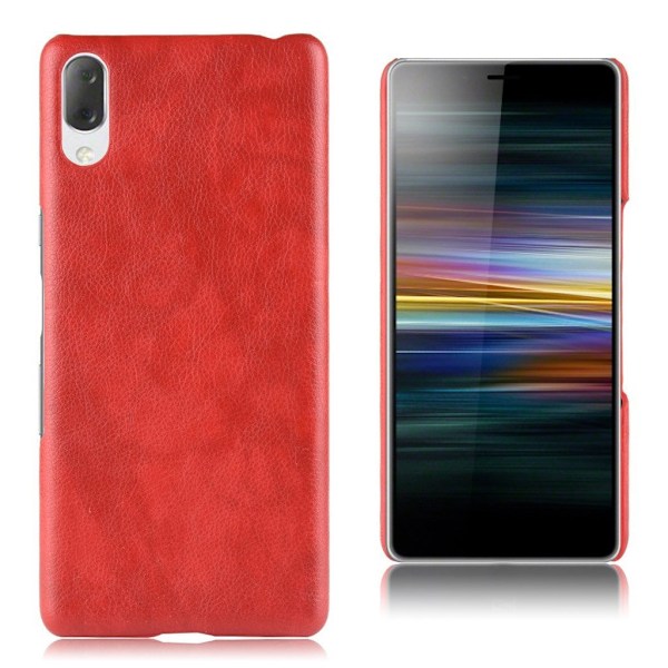 Sony Xperia L3 litchi tekstuuri nahkakotelo - Punainen Red