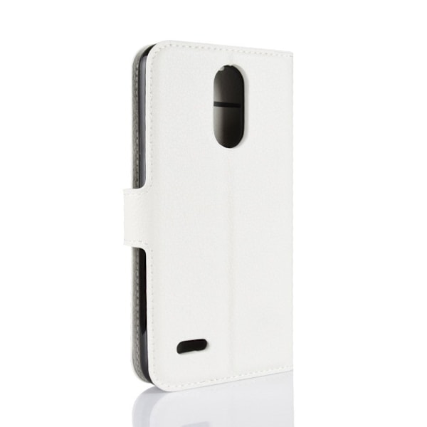 LG K8 (2018) mobilfodral syntetläder silikon stående plånbok - Vit Vit