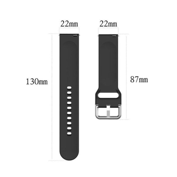 22mm Universal silicone sports watch band - Sky Blue / Size: L Blå