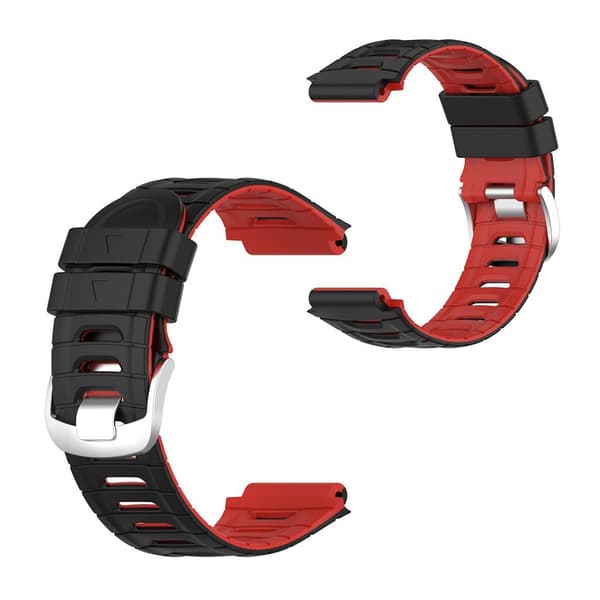 Garmin Forerunner 920XT kaksivärinen silikoninen kellonauha - Musta / Punainen Black