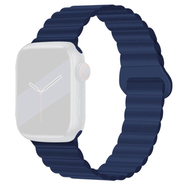 Apple Watch (41mm) silicone magnetic lock watch strap - Blue Blå