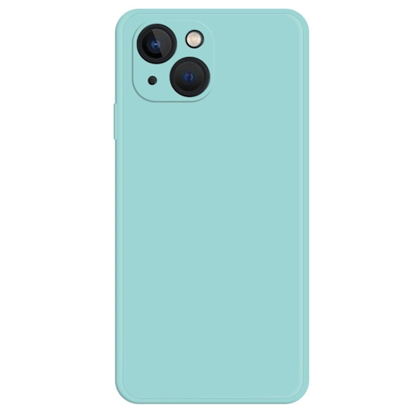 Avfasat gummerat fallskyddsfodral för iPhone 15 - Cyan Grön