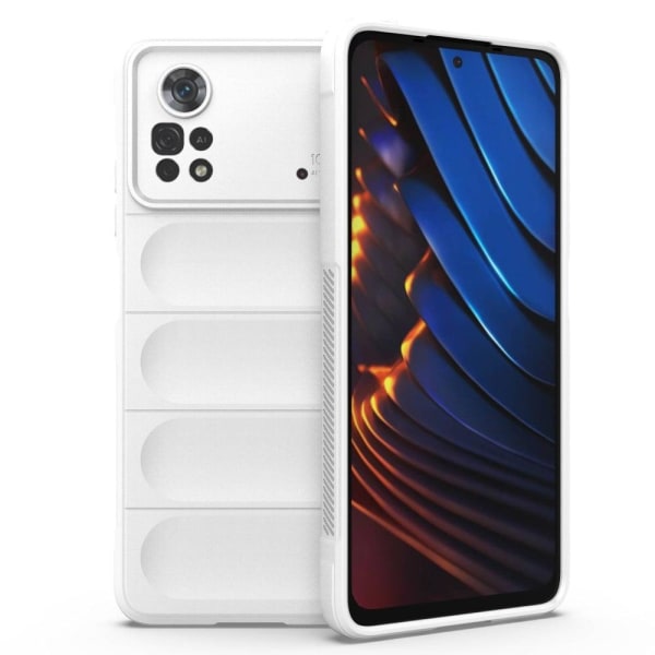 Blødt grebsformet cover til Xiaomi Poco X4 Pro 5G - Hvid White