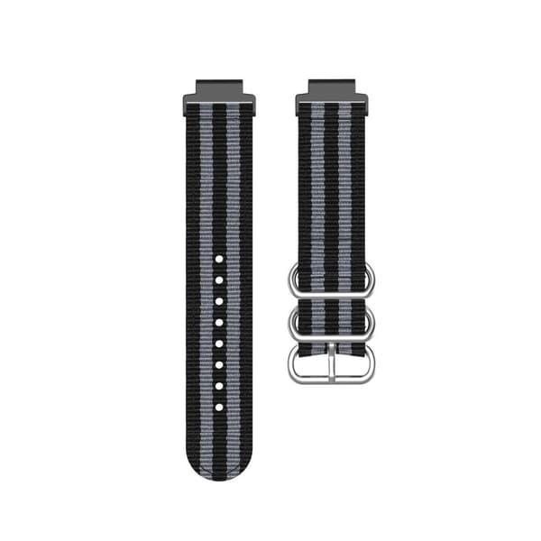 Garmin Forerunner 220 / 230 / 235 / 630 / 620 / 735 klockarmband i nylon - Svart / Grå multifärg