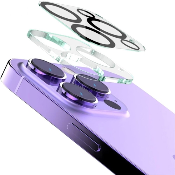 IMAK kameraskydd i glas med linsskydd i akryl för iPhone 14 Pro Transparent