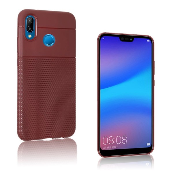 Huawei P20 Lite - Nova 3e mobilskal silikon halkfri - Brun Brun
