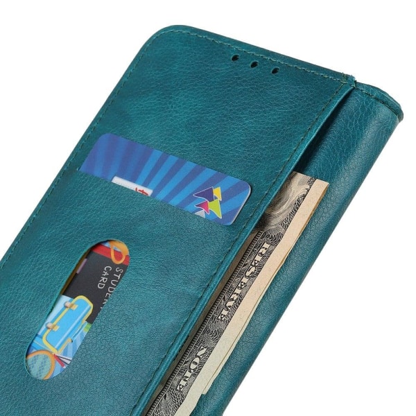 Aito nahkakotelo magneettisuljuksella Motorola Moto G41 / Motorola Moto G31 - Vihreä Green