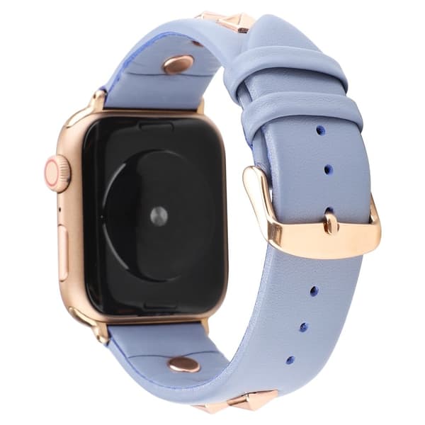 Apple Watch Series 8 (41mm) rem i ægte læder - Mørkeblå / Mørkeblå Blue