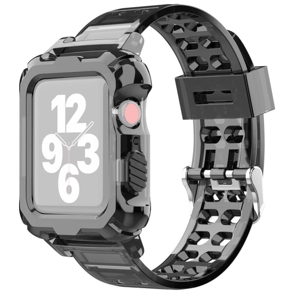 Apple Watch (45mm) protective case with watch strap - Transparen Svart
