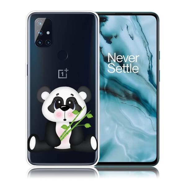 Deco OnePlus Nord N10 5G Etui - Panda Holder Bambus White